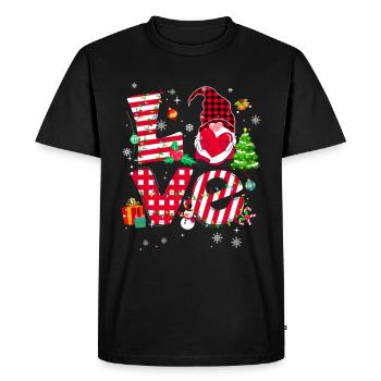Être tante, c’est un peu enseigner aux parents - T-shirt Premium bio Homme - noir - Devant - Nico (187cm)