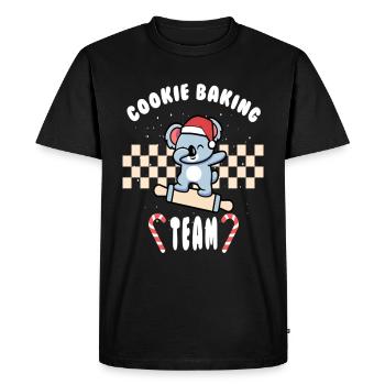 Christmas Cookie Baking Team - Men's Premium Organic T-Shirt - black - Front - Nico (187cm)