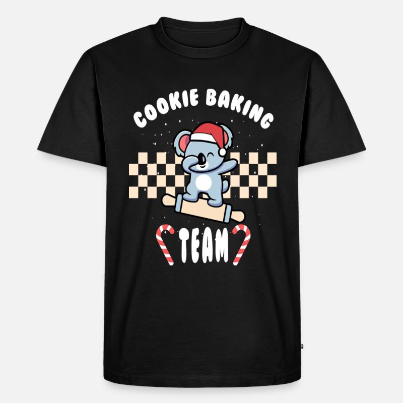 Christmas Cookie Baking Team - Männer Premium Bio T-Shirt - Schwarz