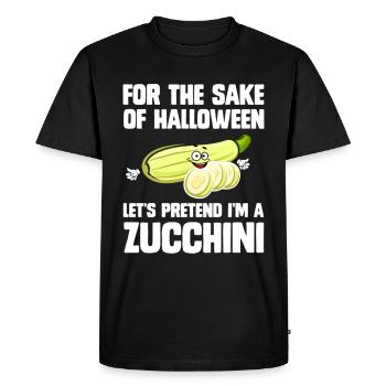 Pour l’amour d’Halloween, faisons semblant - T-shirt Premium bio Homme - noir - Devant - Nico (187cm)