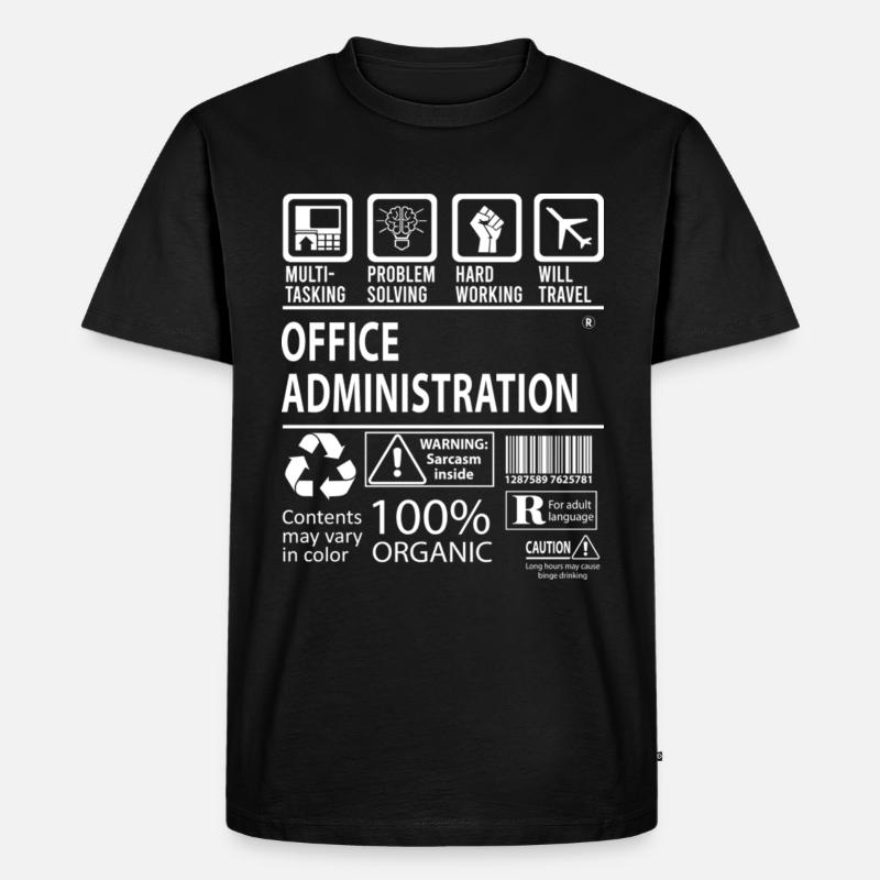 Office Administration Multitasking - Men's Premium Organic T-Shirt - black