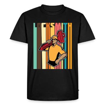 Locksmith Professional Lock Picker - Men's Premium Organic T-Shirt - black - Front - Nico (187cm)