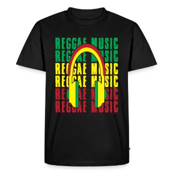 Reggae Music Rastafari Jamaica - Men's Premium Organic T-Shirt - black - Front - Nico (187cm)