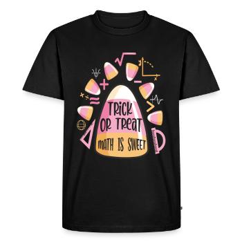 Trick Or Treat Halloween Math Is Sweet Candy Corn - Men's Premium Organic T-Shirt - black - Front - Nico (187cm)