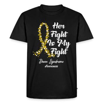 Her Fight Is My Fight In This Family We Fight - Men's Premium Organic T-Shirt - black - Front - Nico (187cm)