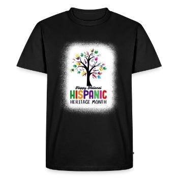 Happy National Hispanic Heritage Month Tree Roots - Men's Premium Organic T-Shirt - black - Front - Nico (187cm)