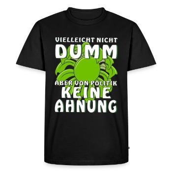 Peut-être pas stupide mais pas de t-shirt - T-shirt Premium bio Homme - noir - Devant - Nico (187cm)