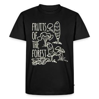 Cueillette Fruits de passe-temps de la forêt - T-shirt Premium bio Homme - noir - Devant - Nico (187cm)