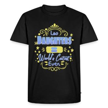 La citation de famille la plus mignonne de Leo Daughters World - T-shirt Premium bio Homme - noir - Devant - Nico (187cm)