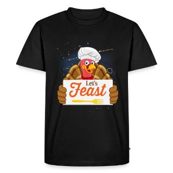Turkey Thanksgiving Turkey Feast - Men's Premium Organic T-Shirt - black - Front - Nico (187cm)