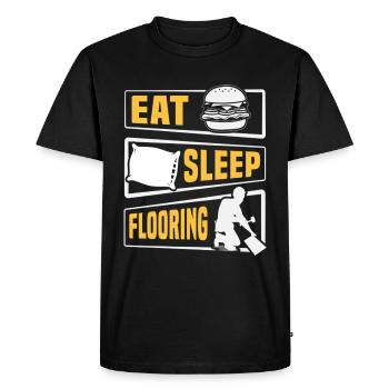 Eat Sleep Flooring Installer - T-shirt Premium bio Homme - noir - Devant - Nico (187cm)