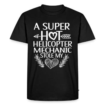 Technicien d’hélicoptère Mécanicien d’hélicoptère Drôle - T-shirt Premium bio Homme - noir - Devant - Nico (187cm)