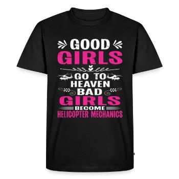 Technicien d’hélicoptère Mécanicien d’hélicoptère - T-shirt Premium bio Homme - noir - Devant - Nico (187cm)