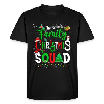 Équipe familiale de Noël Équipe du Père Noël - T-shirt Premium bio Homme - noir - Devant - Nico (187cm)