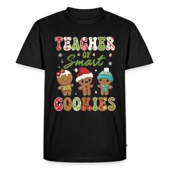 Enseignants Smart Cookies Noël - T-shirt Premium bio Homme - noir - Devant - Nico (187cm)