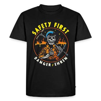 Honorer la sécurité avant tout - T-shirt Premium bio Homme - noir - Devant - Nico (187cm)
