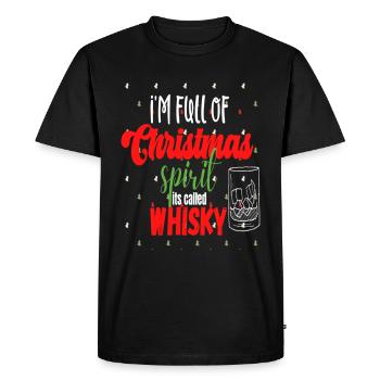 Plein d’ de Noël appelé whisky - T-shirt Premium bio Homme - noir - Devant - Nico (187cm)