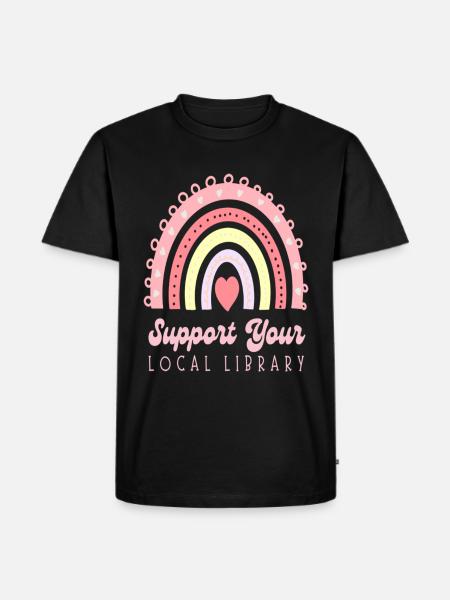 Support Your Local Library - Men's Premium Organic T-Shirt - black