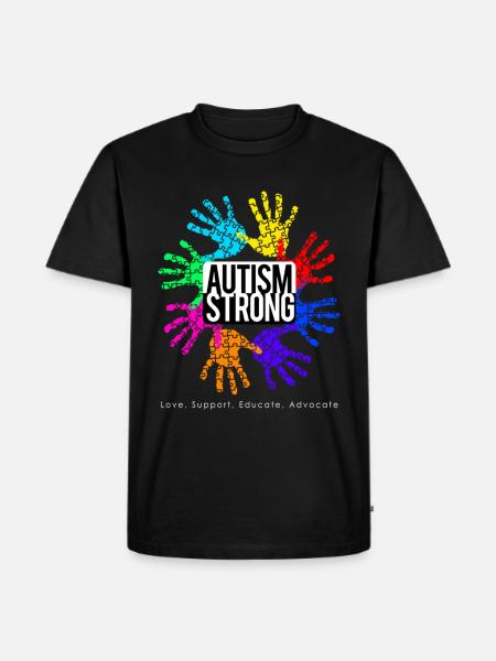 Autism Strong - Men's Premium Organic T-Shirt - black