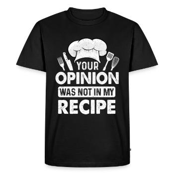 Chef Cooking Lover Culinary Cook - Men's Premium Organic T-Shirt - black - Front - Nico (187cm)