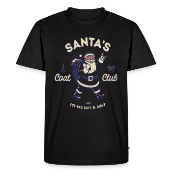 Noël Santa’s Coal Club - T-shirt Premium bio Homme - noir - Devant - Nico (187cm)