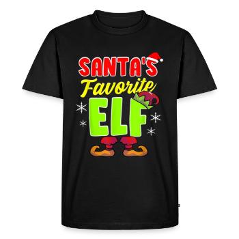 Noël en famille avec le groupe d'elfes préféré du Père Noël - T-shirt Premium bio Homme - noir - Devant - Nico (187cm)