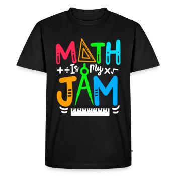 Math is My Jam Funny Math Teacher - T-shirt Premium bio Homme - noir - Devant - Nico (187cm)