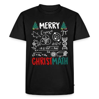 Math Christmas Teacher Merry Christmath Pajamas - Men's Premium Organic T-Shirt - black - Front - Nico (187cm)