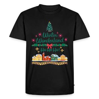 Noël Ho Ho Ho - T-shirt Premium bio Homme - noir - Devant - Nico (187cm)