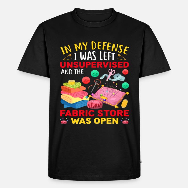 Funny Quilting Gift - Männer Premium Bio T-Shirt - Schwarz
