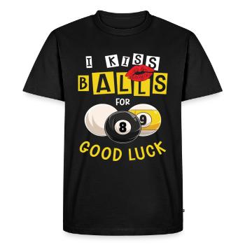 Pocketologist Billiards Pool Billiard 8 Ball - Men's Premium Organic T-Shirt - black - Front - Nico (187cm)