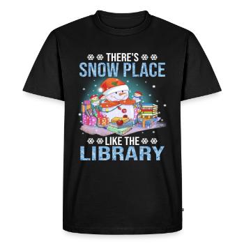 Il y a un endroit enneigé comme la bibliothèque de Noël - T-shirt Premium bio Homme - noir - Devant - Nico (187cm)