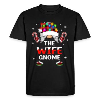 The Wife Gnome Christmas Family Matching Pajama - Men's Premium Organic T-Shirt - black - Front - Nico (187cm)