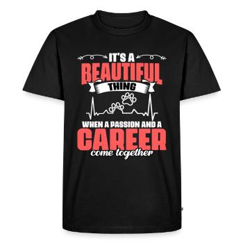 C’est une belle chose Super équipe vétérinaire - T-shirt Premium bio Homme - noir - Devant - Nico (187cm)