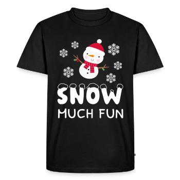Neige d’hiver beaucoup de plaisir Bonhomme de neige - T-shirt Premium bio Homme - noir - Devant - Nico (187cm)
