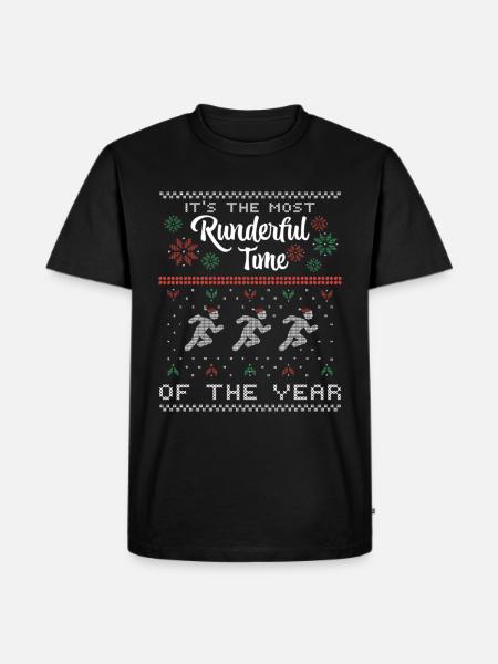 Marathon Running Runner Christmas Sweater Runners - Men's Premium Organic T-Shirt - black
