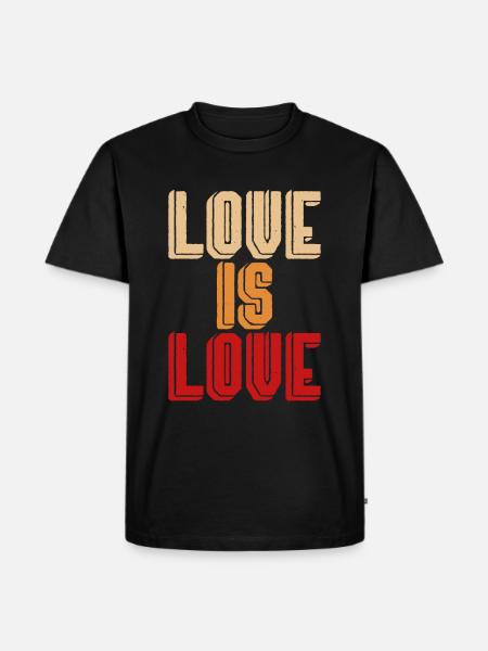Love is love - Men's Premium Organic T-Shirt - black