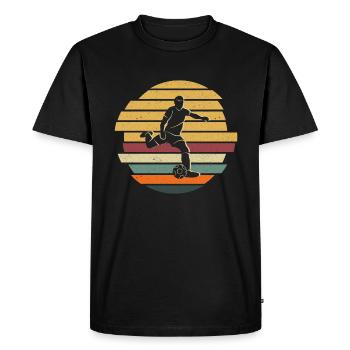 Footballers Football Footballers - Men's Premium Organic T-Shirt - black - Front - Nico (187cm)