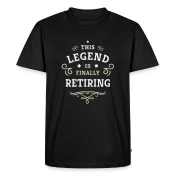 Cette légende prend maintenant sa retraite des retraités - T-shirt Premium bio Homme - noir - Devant - Nico (187cm)