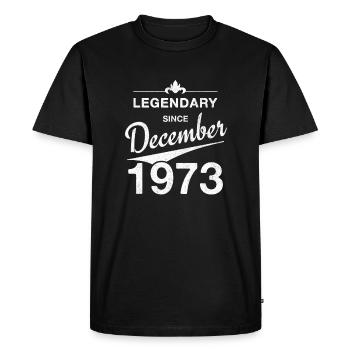 50e anniversaire Légendaire Décembre 1973 Volume 73 - T-shirt Premium bio Homme - noir - Devant - Nico (187cm)