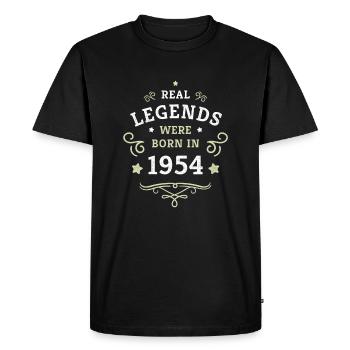 Les légendes du 70e anniversaire sont nées en 1954 - T-shirt Premium bio Homme - noir - Devant - Nico (187cm)