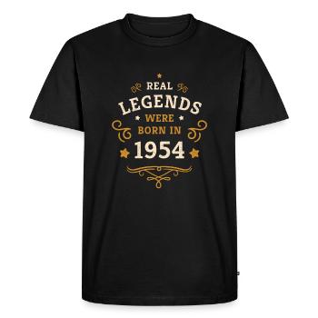Les légendes du 70e anniversaire sont nées en 1954 - T-shirt Premium bio Homme - noir - Devant - Nico (187cm)