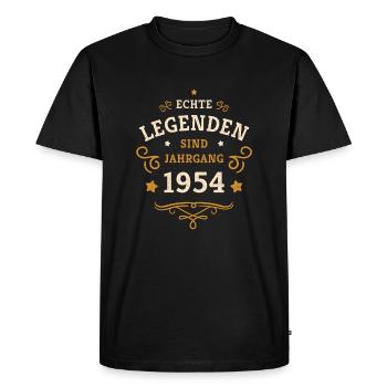 Les légendes du 70e anniversaire sont nées en 1954 - T-shirt Premium bio Homme - noir - Devant - Nico (187cm)