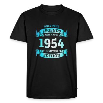 De vraies légendes sont nées en 1954 70e anniversaire - T-shirt Premium bio Homme - noir - Devant - Nico (187cm)