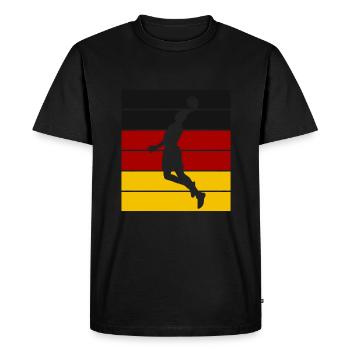 Maillot de basket-ball Joueur de basket-ball Allemagne - T-shirt Premium bio Homme - noir - Devant - Nico (187cm)