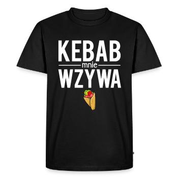 Kebab mnie wzywa polonais humour - T-shirt Premium bio Homme - noir - Devant - Nico (187cm)