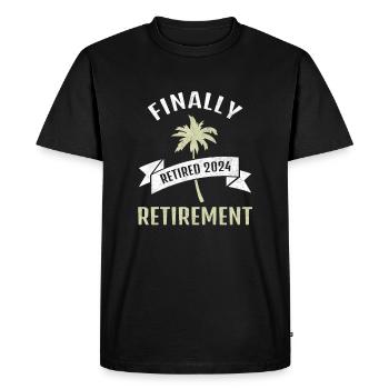 Finally retirement pension 2024 gift for pensioners - Men's Premium Organic T-Shirt - black - Front - Nico (187cm)