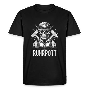 Mine de charbon Ruhr Région Ruhrpott Mineurs - T-shirt Premium bio Homme - noir - Devant - Nico (187cm)