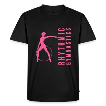gymnastique rythmique gymnaste de gymnastique avec cerceau - T-shirt Premium bio Homme - noir - Devant - Nico (187cm)