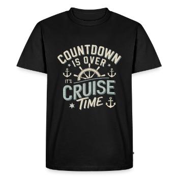 Cruise Time | Countdown | Cruise - Men's Premium Organic T-Shirt - black - Front - Nico (187cm)